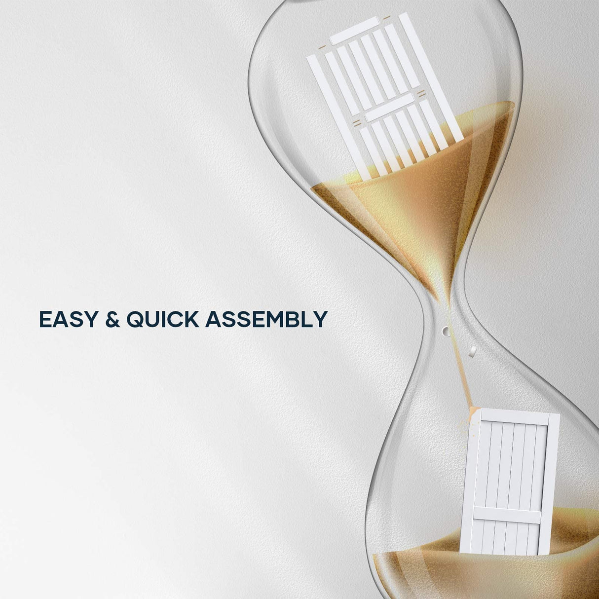 EaseLife 36in x 84in Sliding Barn Door with 6.6FT Barn Door Hardware Track Kit Included,Solid LVL Wood Slab Covered with Water-Proof & Scratch-Resistant PVC Surface,DIY Assembly,Easy Install,White EaseLife