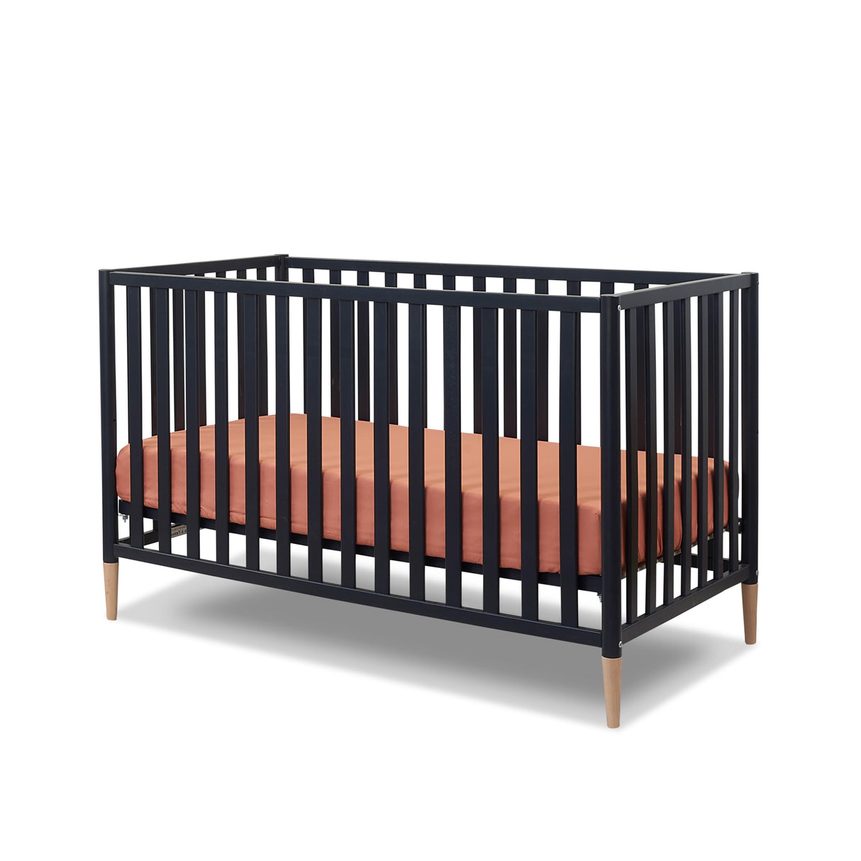 Sorelle Furniture Mia Crib Classic 3-in-1 Convertible Crib, Made of Sustainable Beech Wood, Wooden Baby Bed, Toddler and Child’s Daybed, with Removable Feet, Simplistic Nursery Furniture (Midnight) Sorelle Furniture