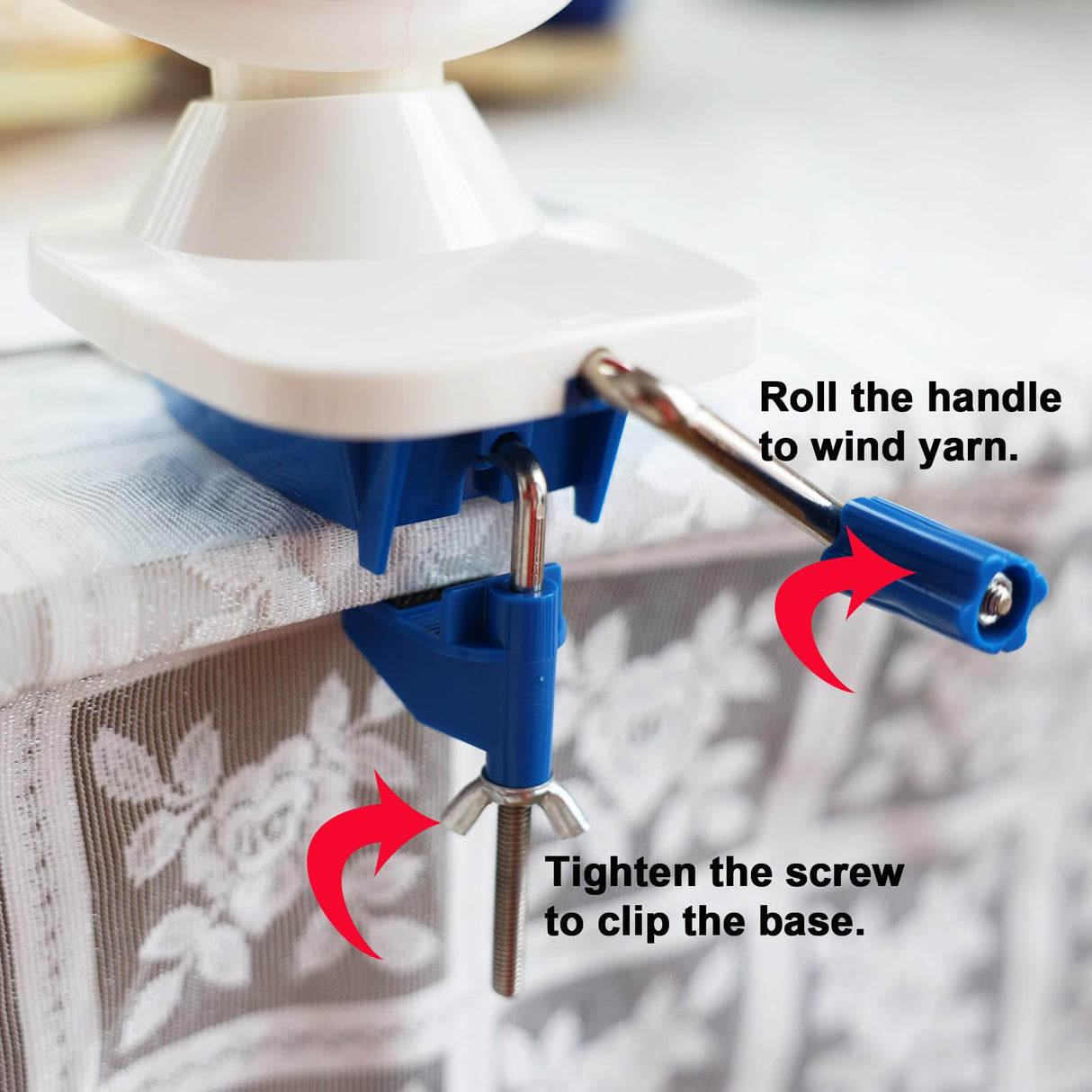 Yarn Winder - Fast & Easy Yarn Ball Winder Tool, No Setup Required Yarn Cake Winder, Portable Manual Yarn Winder for Crocheting & Knitting Missraza