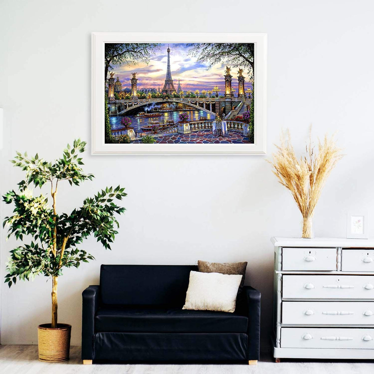 1000 Pieces Puzzles for Adult Wooden Jigsaw Puzzle 1000 Piece Puzzle Adult Children Elderly Puzzle Flower Eiffel Tower Paris Bridge Puzzle Gift for Mom Dad Family Friend Home Decor Wall Art 29.5x20IN najiaxiaowu