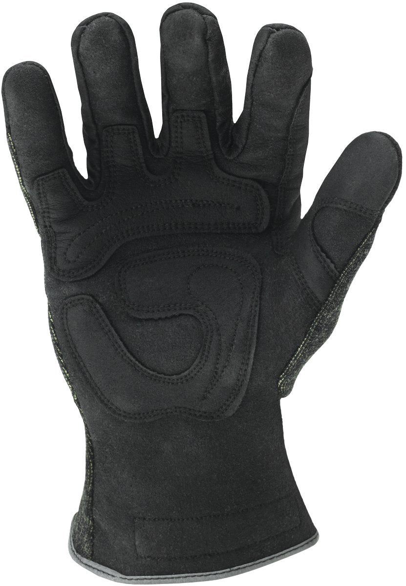 Ironclad HEATWORX REINFORCED; Heat and Cut Resistant Gloves, Palm Heat Protection Rated up to 450°F, (1 Pair), Black Ironclad