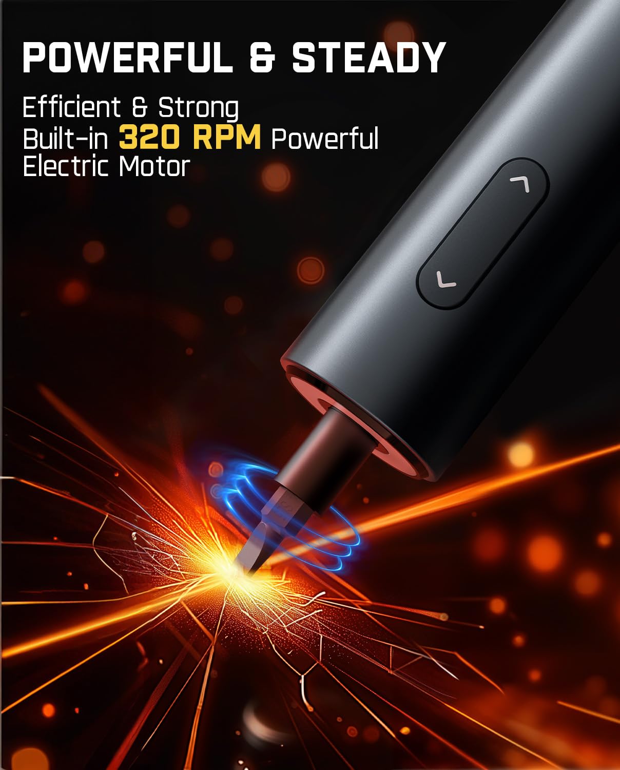 Fanttik NEX S1 Capsule 3.7V Cordless Screwdriver, Electric Screwdriver, Max 5 N.m, 320 RPM Motor, 5 Pcs Double-Ended Bits, Compact Design, LED Light, 1/4''Hex, Idea Tool for Furniture, Appliances Fanttik