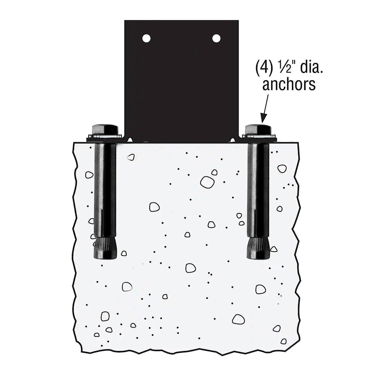 6 PCS Metal 4×4 Post Base Post Base Brackets,Inner Size 3.5"x3.5" Heavy Duty Powder-Coated Post Anchor Matte Black Wood Post Brackets (Black 6pcs) Zlinke