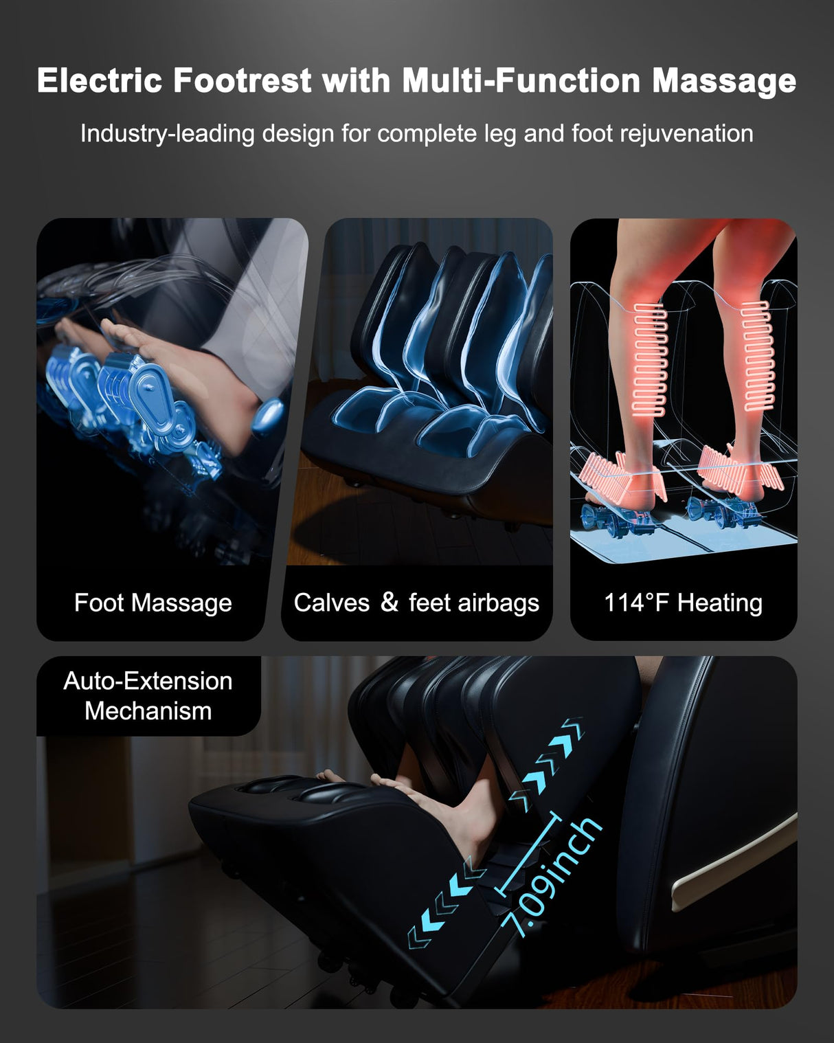 EASPEARL R8089 Pro 4D Massage Chair,SL-Track Zero Gravity Massage with Heat,OTA System,Electric Footrest,Airbags,Bluetooth,APP Control,Shiatsu Massage Chairs Full Body and Recliner with Stretch EASPEARL