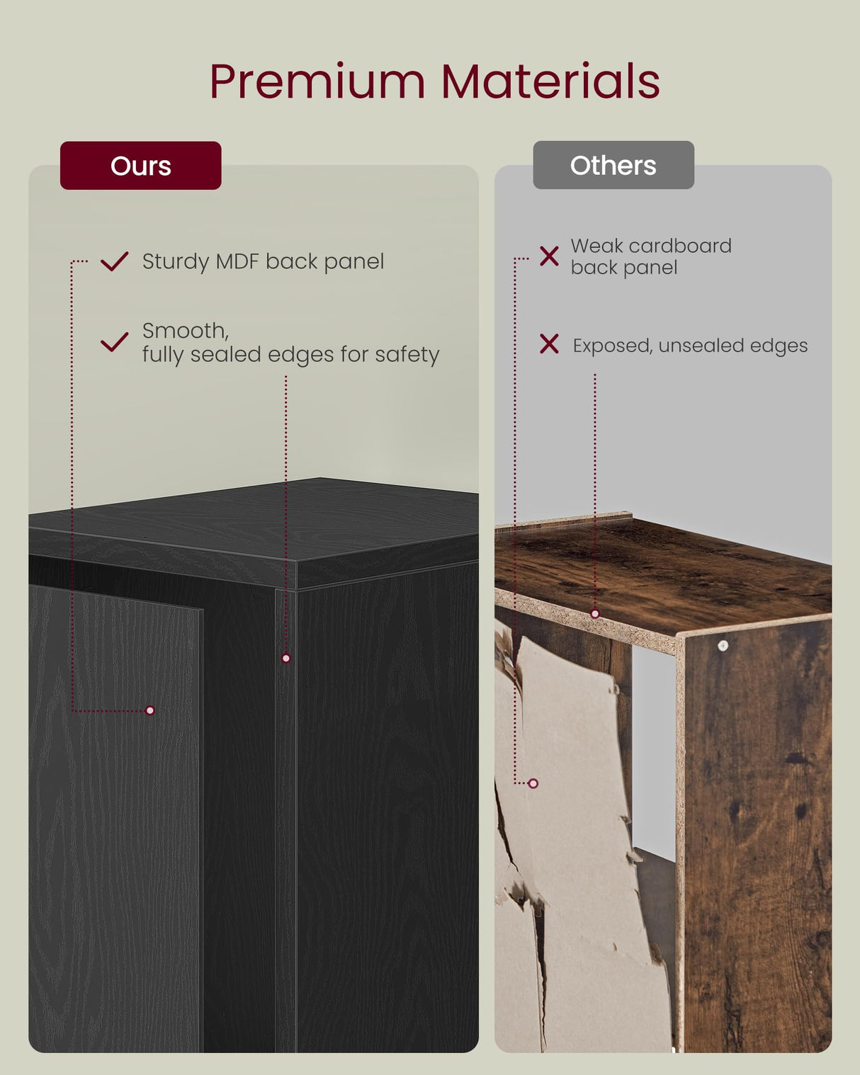 VASAGLE Custos Collection - Bookshelf, 3-Tier Bookcase, Book Shelf, Open Storage Shelf, 9.4 x 7.9 x 37.3 Inches, for Living Room, Home Office, Dining Room, Ebony Black ULBC523B01 VASAGLE