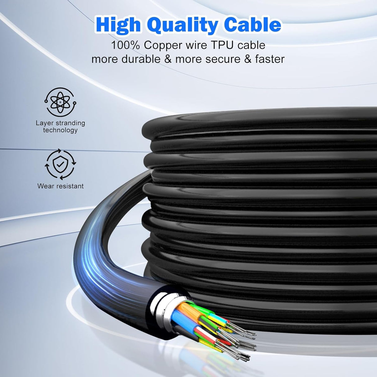 SubSun Portable Level 2 EV Charger 40Amp 240V Electric Car Charger for All J1772 EVs Includes Chevy Volt Bolt and Nissan Leaf, 25FT EV Charging Cable with NEMA 14-50 Plug for Home Travel SubSun