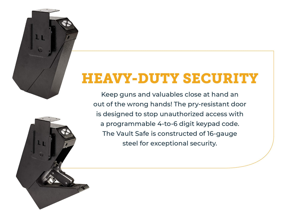 SnapSafe Drop Box Keypad Vault – Keypad Handgun Safe for Handguns – 4-6 Keypad Entry with Backup Keys – Black, Measures 13.5 (H) x 7.5 (W) x 3.6 (D) Inches - Item 75431 SnapSafe