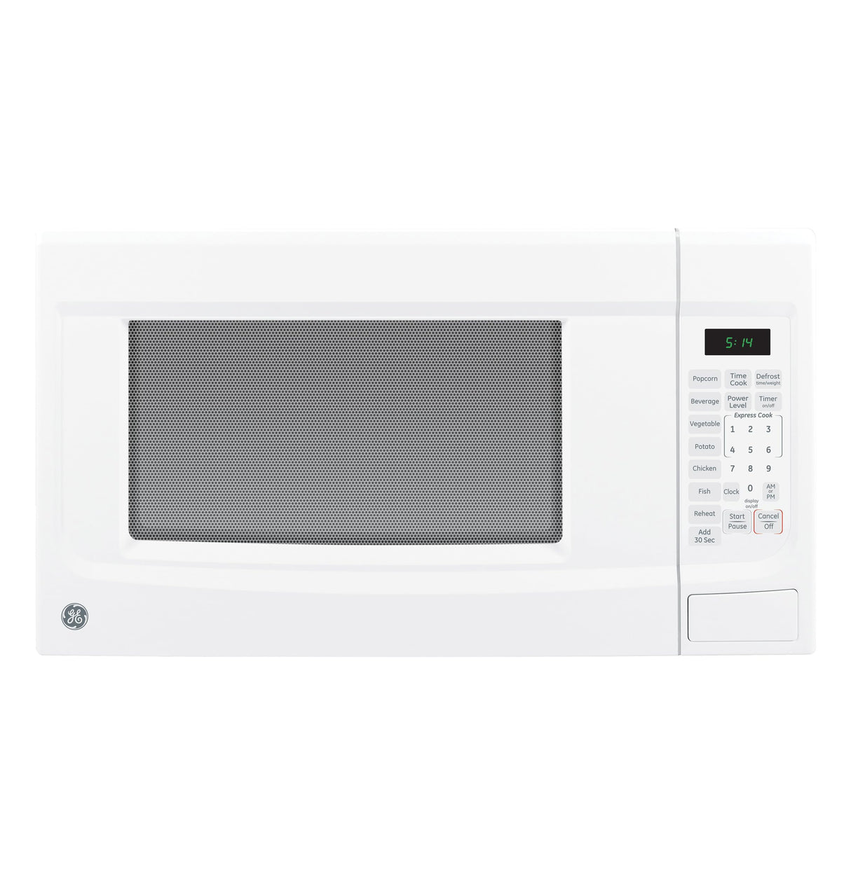 GE GCST14S1WWW Microwave Oven,1,100-watt 7 Auto Cooking Settings, Kitchen Essentials for The Countertop, Dorm Room or Apartment, Child-Lock Technology 1.4 Cu. Ft, White GE