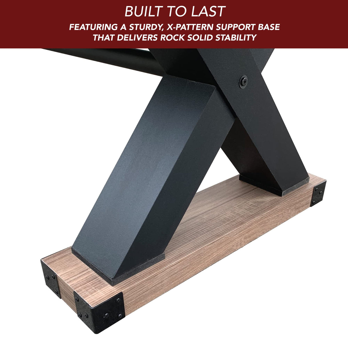 Hathaway Excalibur 9-Ft Shuffleboard Table for Great for Family Recreation Game Rooms, Designed with a Rustic Driftwood Finish with Built-In Leg Levelers, Includes 8 Pucks, Table Brush and Wax Hathaway