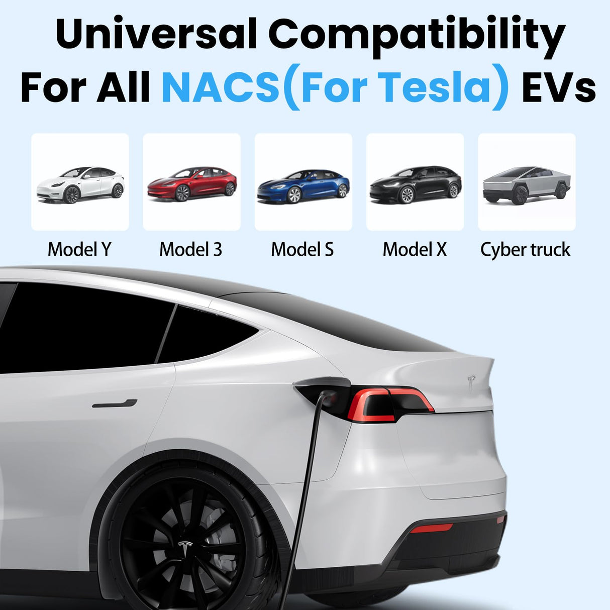 Level 2 EV Charger for Tesla, WiFi APP, 40A Portable EV Mobile Charger for Tesla, 25FT Cable with 240V NEMA 14-50 Plug & NEMA 5-15 Adapter, NACS Connector,Home Wall Charger for Tesla Model Y/3/S/X Romaa