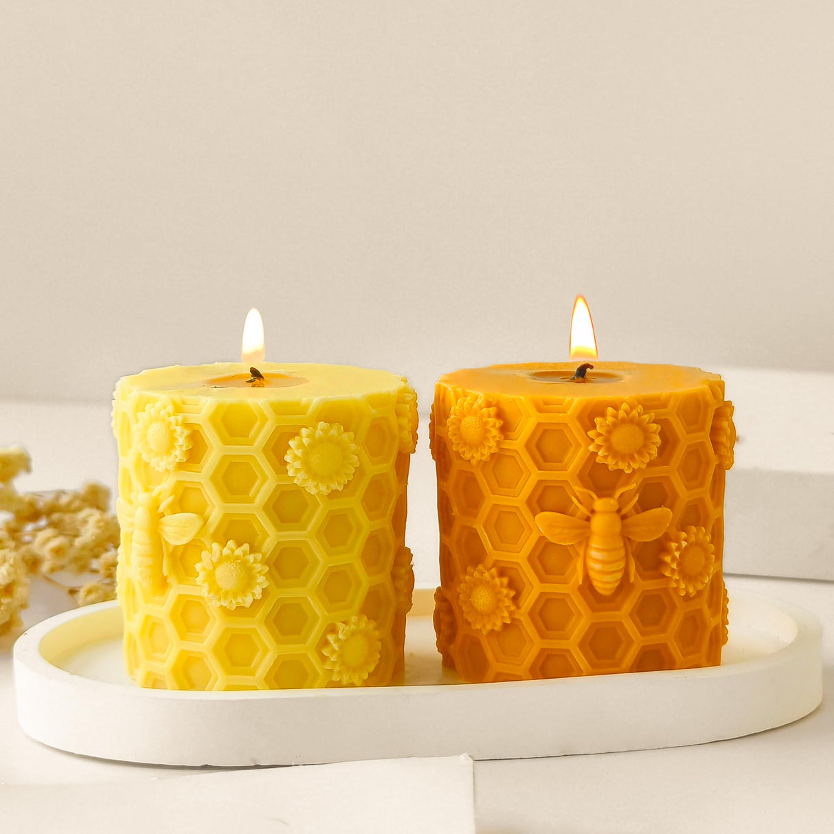 Honeycomb Silicone Cylinder Mold for Resin Casting & Candle Making ESEDAGE