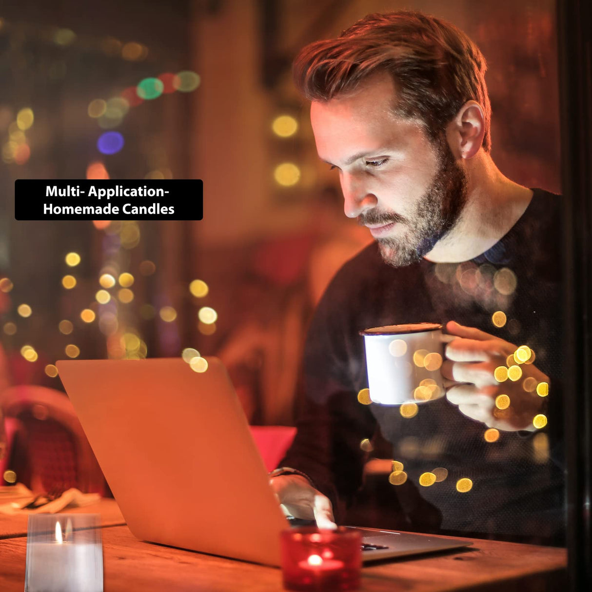 Ziosxin 800pcs Smokeless Cherry Wood Candle Wicks-Long Lasting Flame-Easily Burn, Candle Cores with Stand and Glue Dot Ziosxin