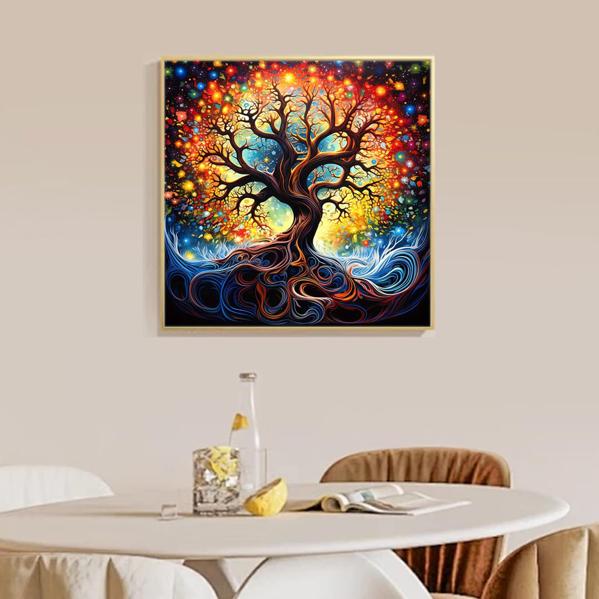 Camocin Diamond Art Kits for Adults Tree of Life, 5D Tree of Life Diamond Painting Kits for Adults Beginners, DIY Trees Full Round Dots Drill Gem Art Kit for Gift Home Wall Decor 14 x 14 Inch Camocin