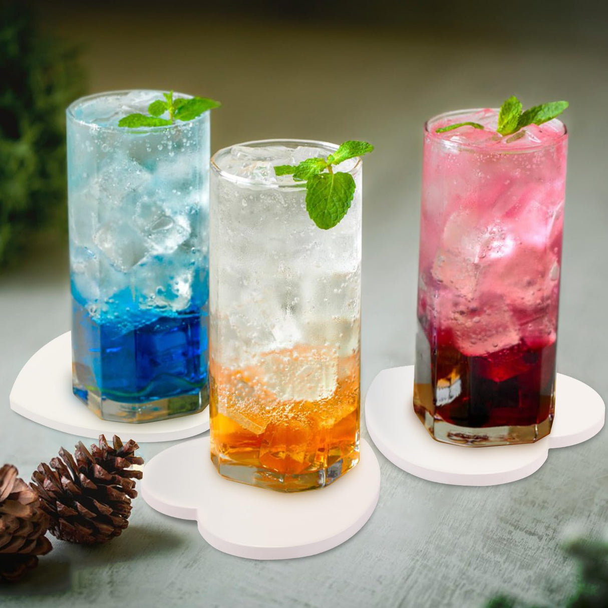 40 Pieces 4.25 Inch Sublimation Blank Ceramic Coasters, Glazed Ceramic Coasters with Cork Backing Pads for Painting, DIY Crafts, Mosaics, (Heart-Shaped), Sublimation, White. by GNIEMCKIN GNIEMCKIN