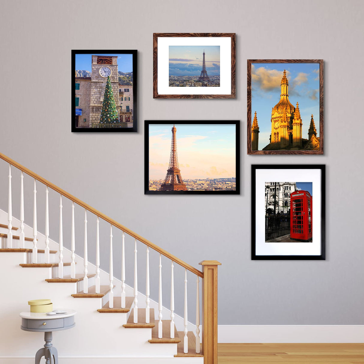 SESEAT 12x16 Picture Frame Rustic Brown, Display Pictures 9x12 with Mat or 12x16 without Mat, Photo Frames Wall Gallery, 1 Pack SESEAT