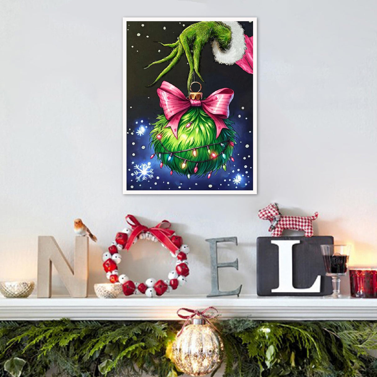 Christmas Diamond Art Kits for Adults, Diamond Painting for Adults Beginner, Diamond Dots Crystal Gem Art Kits for Home Decor(12x16Inch) Yijingtop