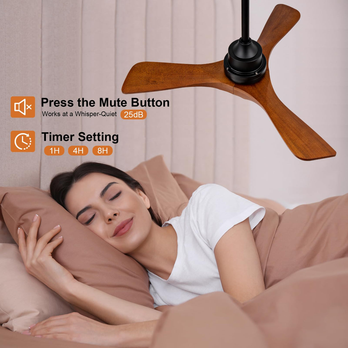 36 Inch Ceiling Fans with Lights and Remote, Black 3 Blade Wood Outdoor Ceiling Fan with Light Outdoor Ceiling Fans for Patios, Bedroom Ceiling Fan for Modern Living Room Patio Indoor Office VCQQ