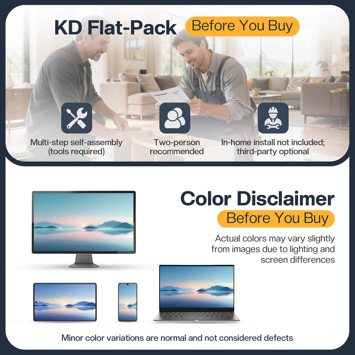 AMERLIFE King Size Bed Frame with 51.2" Tall Bookcase Headboard, Farmhouse Platform Bed with 4 Storage Drawers, Linen Upholstered, Charging Station & Storage, Rustic White AMERLIFE