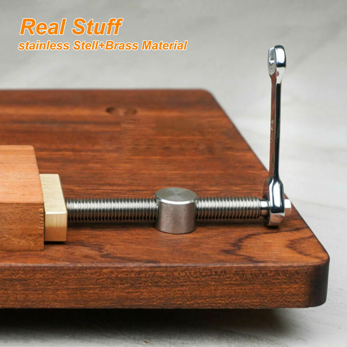 2 Pack Bench Dog Clamp with 4 Pack Woodworking 3/4 Inch Bench Dogs Hole Clamp Adjustable Workbench Stop Stainless Steel Brass Carpenter Tool (19mm) TVlifams