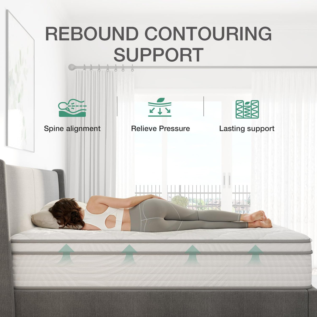 Novilla 10 inch King Mattress, Hybrid Mattress King Size with Comfortable Foam & Individually Pocket Spring, King Size Mattress in a Box for Back Pain Relief & Support, Certipur-Us Certified Novilla