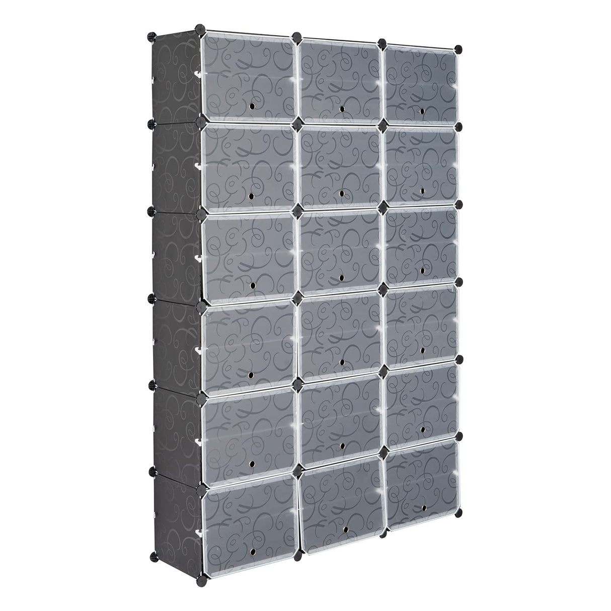 Generic 12-Tier Portable 72 Pair Shoe Rack Organizer 36 Grids Tower Shelf Storage Cabinet Stand Expandable for Heels, Boots, Slippers (Black) Generic
