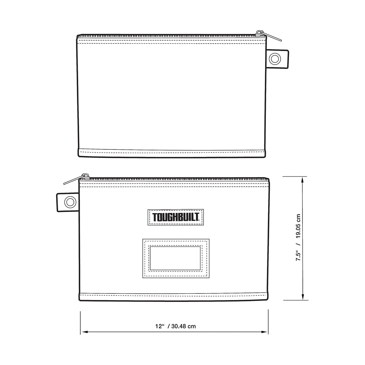ToughBuilt - Document Bag w/Smooth-Action top-Mounted Zipper, Wear-Resistant Fabric - (TB-95-12) ToughBuilt