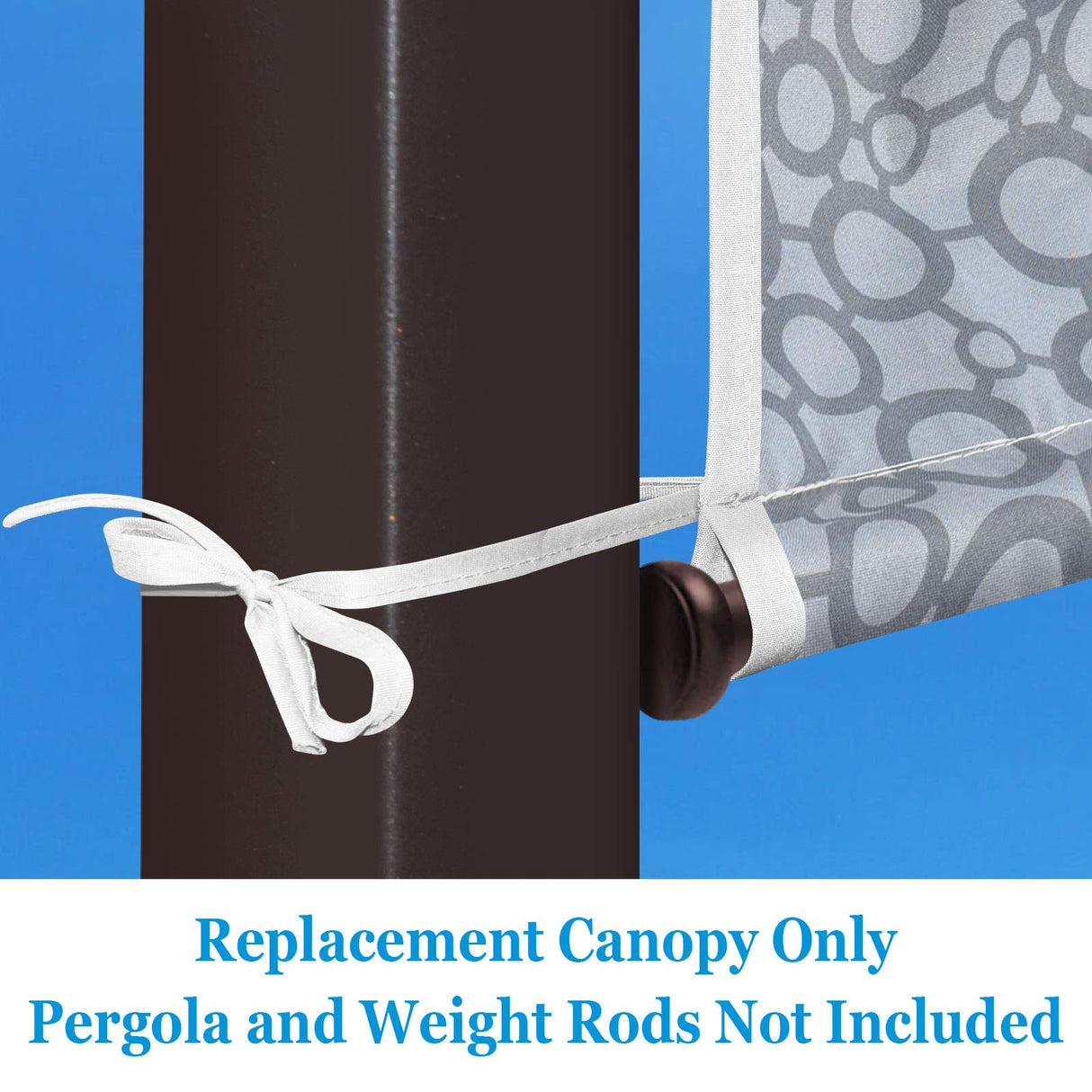 BenefitUSA 18' x 8.2' Universal Replacement Canopy Top Cover for Pergola Structure (Circle Pattern) BenefitUSA