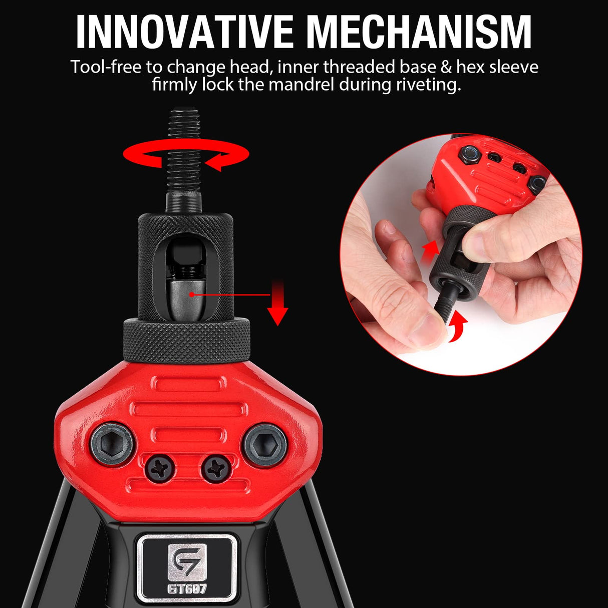 Rivet Nut Tool, GIANTISAN 16-Inch Rivnut Tool Kit with 12 Metric and SAE Mandrels, 176Pcs Rivet nut Assortment Kit, and Rugged Carrying Case G GIANTISAN