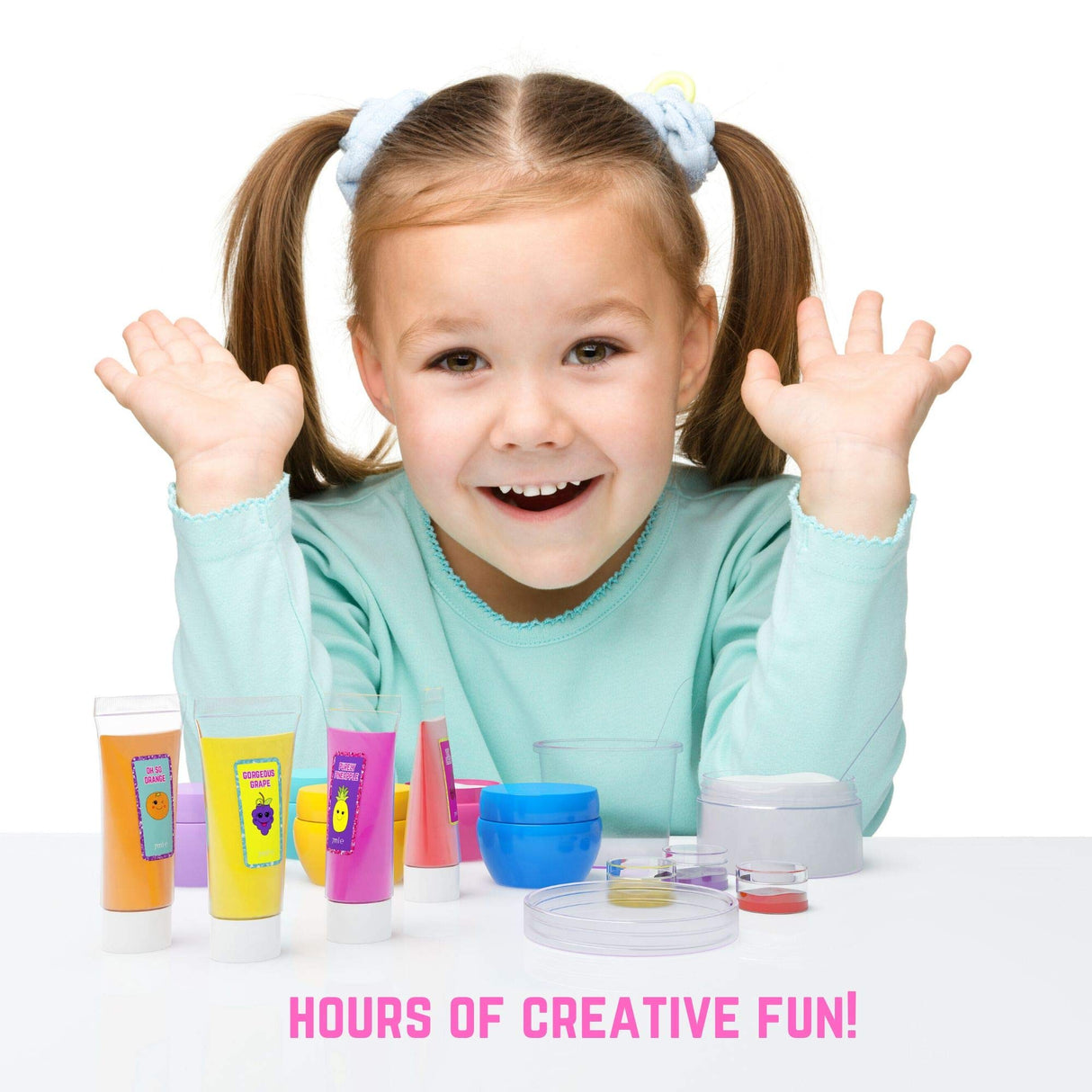 GirlZone Lip Balm Making Kit, 25-Piece Makeup and Lip Gloss Set with Glitters, Stickers & More, Fabulous Girls Toys Age 8 & Great Gift Idea for Kids GirlZone