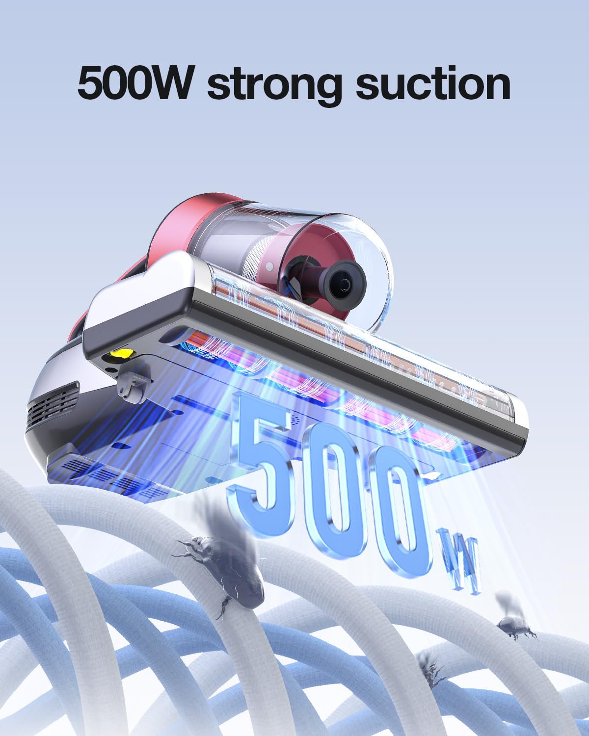 Jimmy Mattress Vacuum Cleaner, Bed Vacuum Cleaner with UV-C Light & Ultrasonic, 15Kpa Suction 500W Powerful Handheld Vacuums for Dust & Pet Hair with HEPA (BX5 Pro, Corded) Jimmy