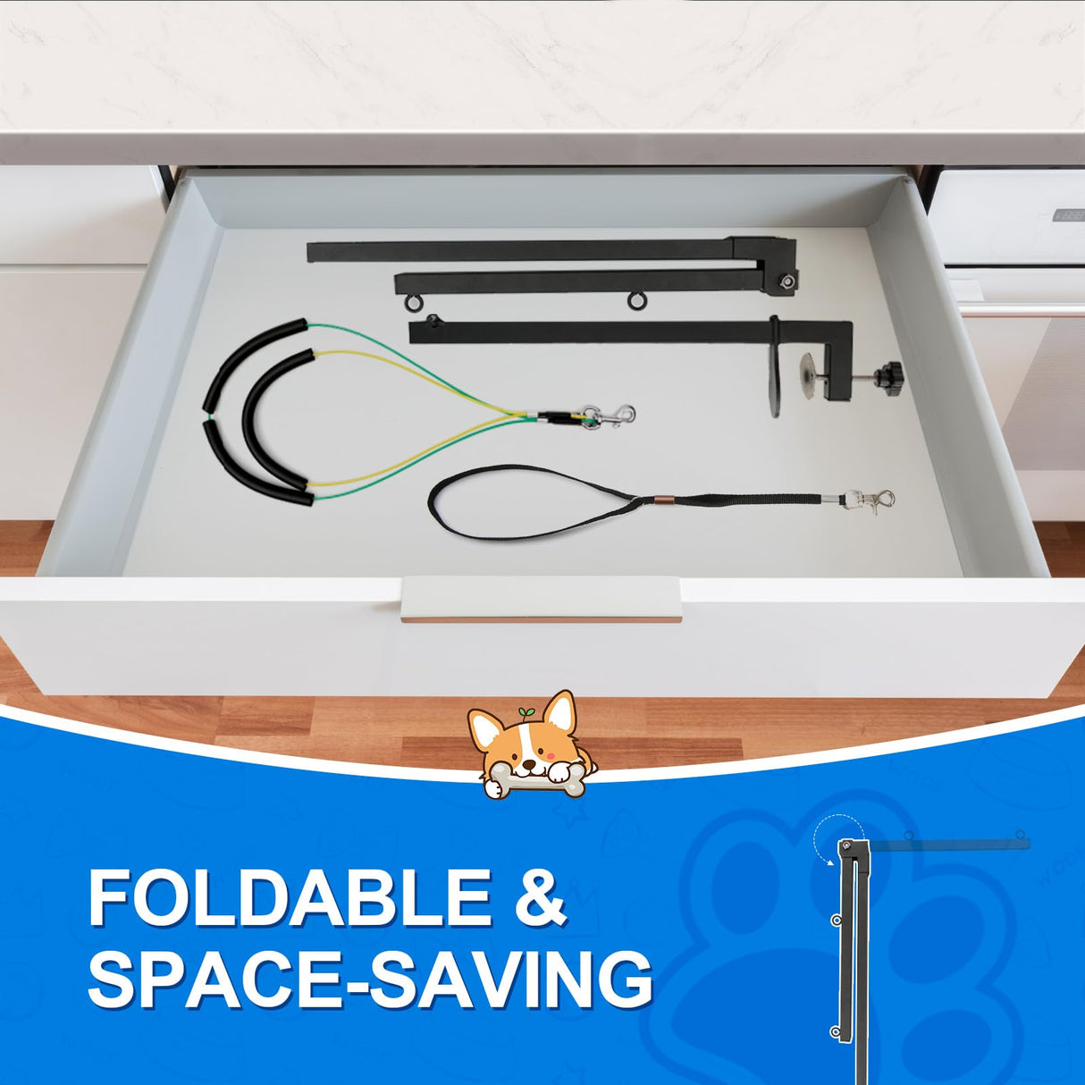 Breeze Touch Dog Grooming Table Arm with Clamp 32in, Pet Dog Grooming Table for Small Dogs at Home Foldable, Cat Dog Grooming Harness Stand Holder Portable for Trimming Nails, Drying, Haircut Breeze Touch