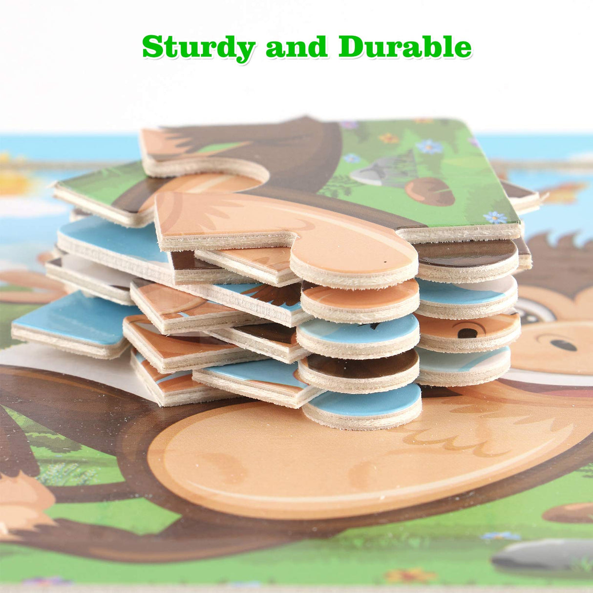 NASHRIO Wooden Puzzles for Toddlers 2-5 Years Old(Set of 6), 9 Pieces Preschool Educational and Learning Animal Jigsaw Puzzle Toy Gift Set for Boys and Girls NASHRIO