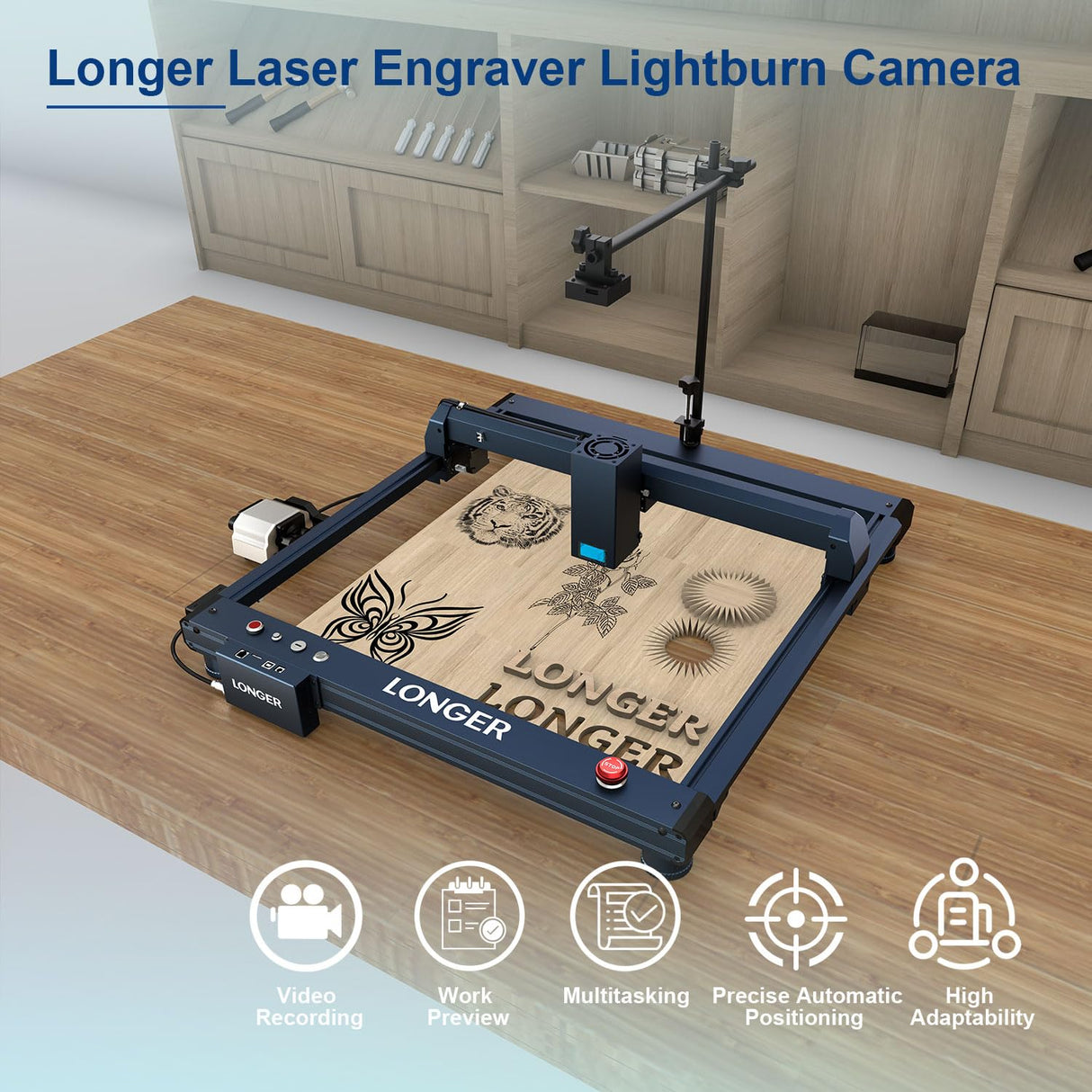 Longer Laser B1 240W Engraver with Auto Assist Pump Lightburn Camera Longer