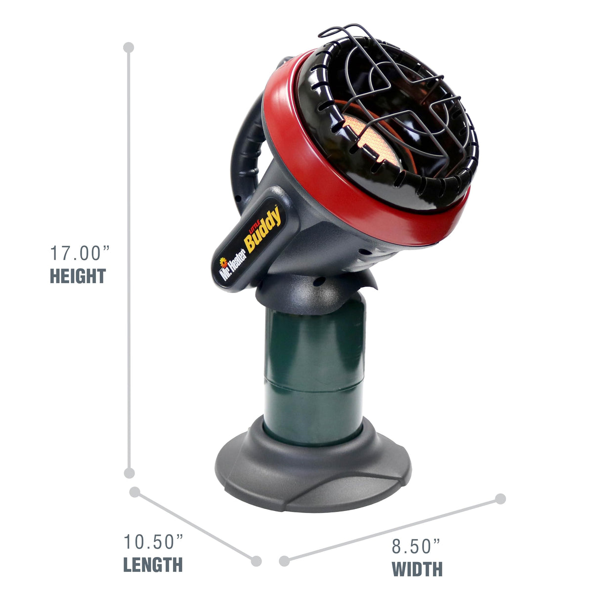 Mr. Heater F215100 MH4B Little Buddy 3800-BTU Indoor Safe Propane Heater, Medium , Black/Red Mr. Heater
