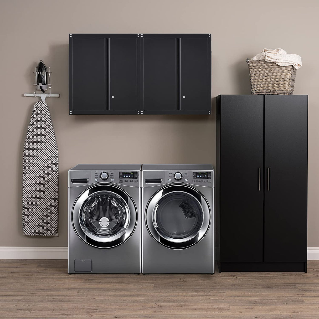 GREATMEET Metal Wall Cabinet, Wall Mounted Storage Cabinet for Garage Storage, Floating Cabinet with Doors and Adjustable Shelf, Steel Cabinet with Lock for Utility Room,Garage GREATMEET