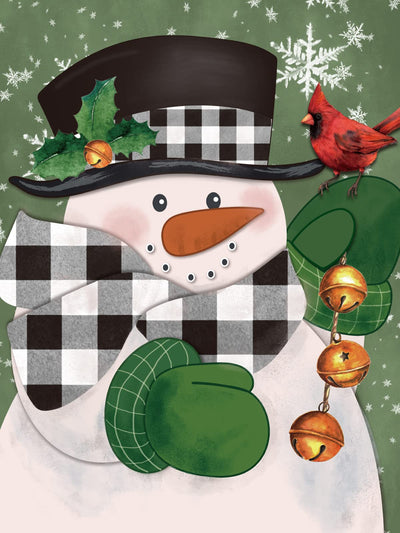 Grehge s DIY Paint by Numbers 16 x 20 Inch Plaid Snowman Canvas Acrylic Filling Painting by Number Winter O