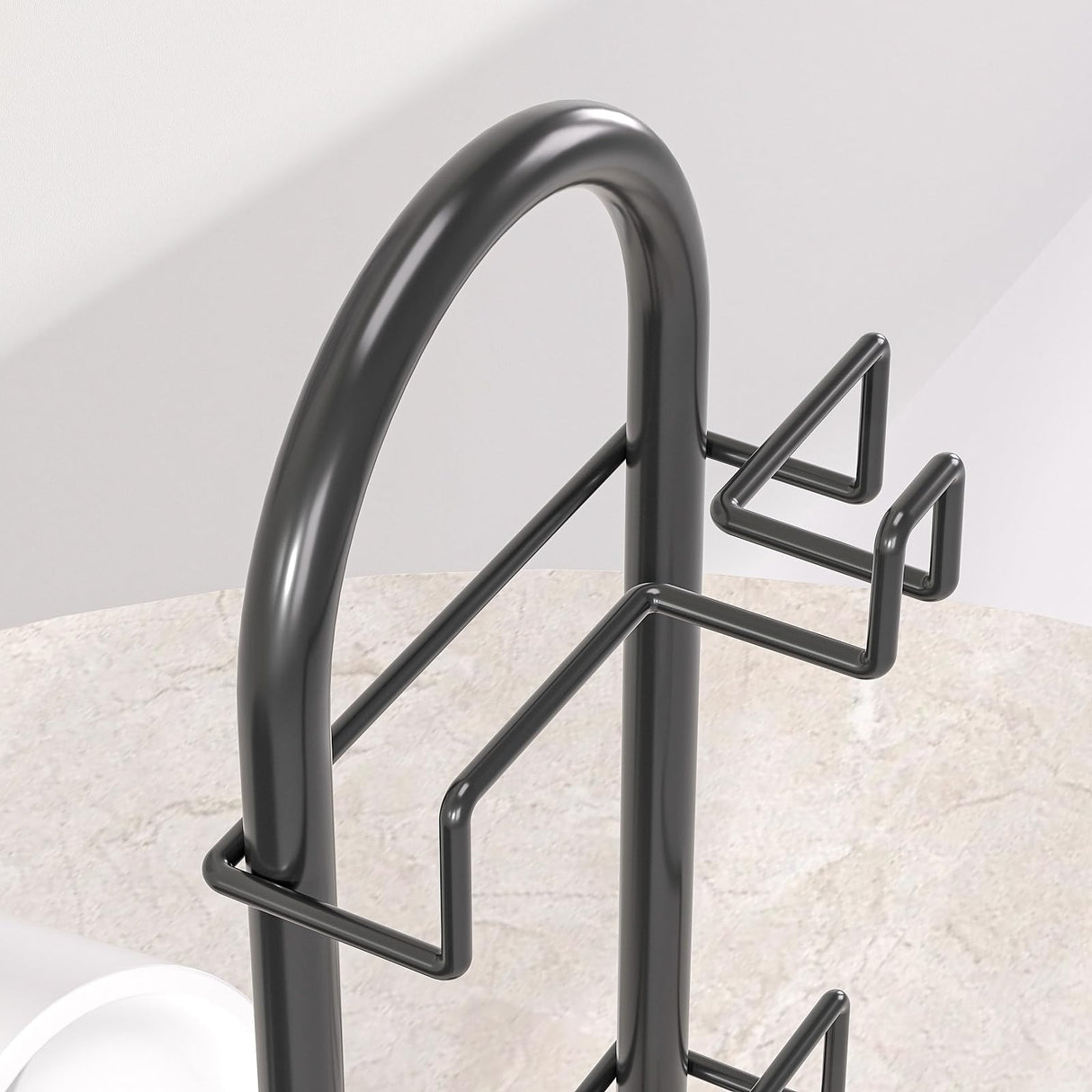 LongMen Metal Sunglass Organizer,Glasses Holder,Eyeglass Holder,Sunglass Storage Eyeglasses Rack Metal Frame for 5 Pairs (1, Black) LongMen