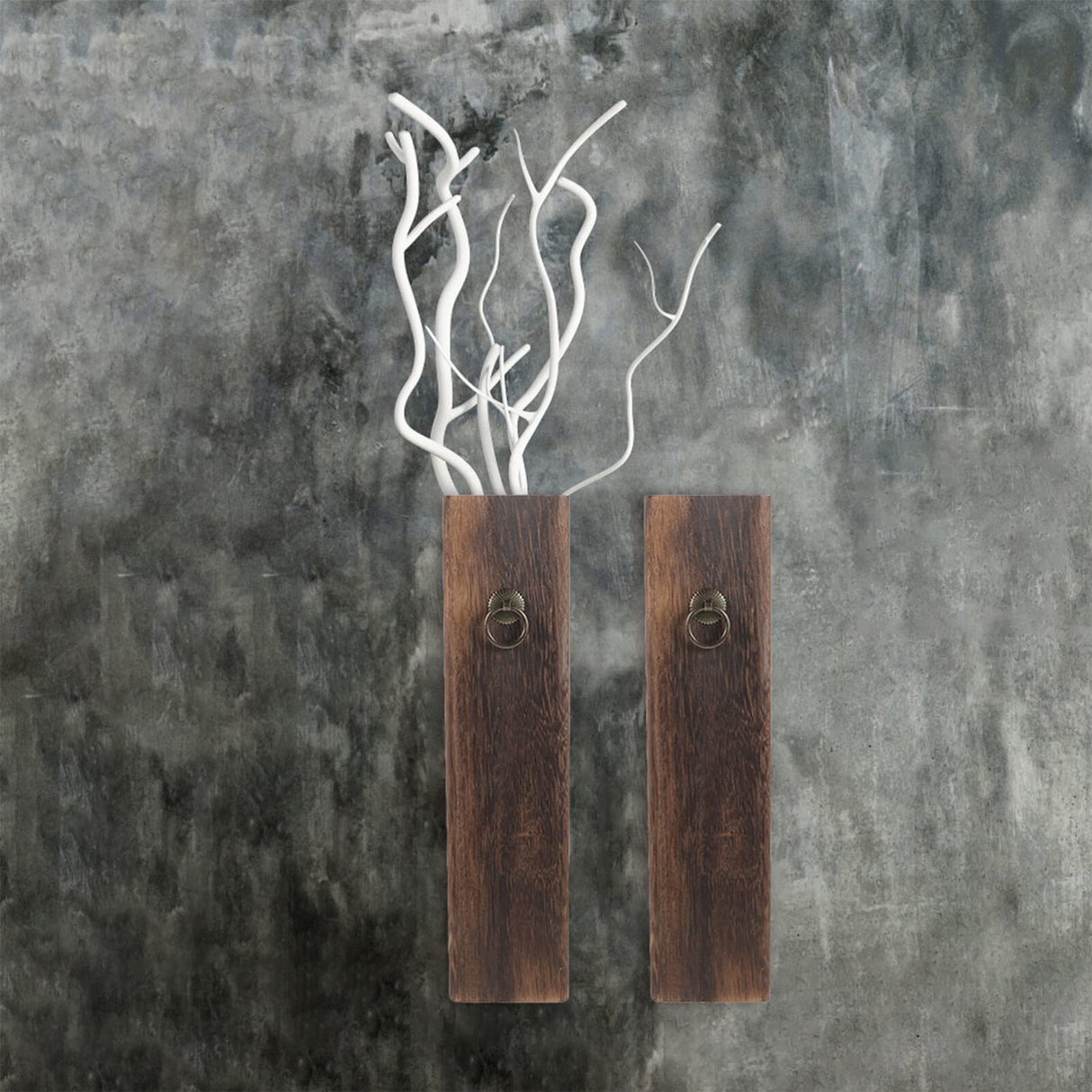 Wood Wall Pocket Vase Wood Wall Planter Hanging Wall Vase Pocket Flowers Holder for Farmhouse Home Living Room Bedroom Wall Decor Wooden Wall OSALADI