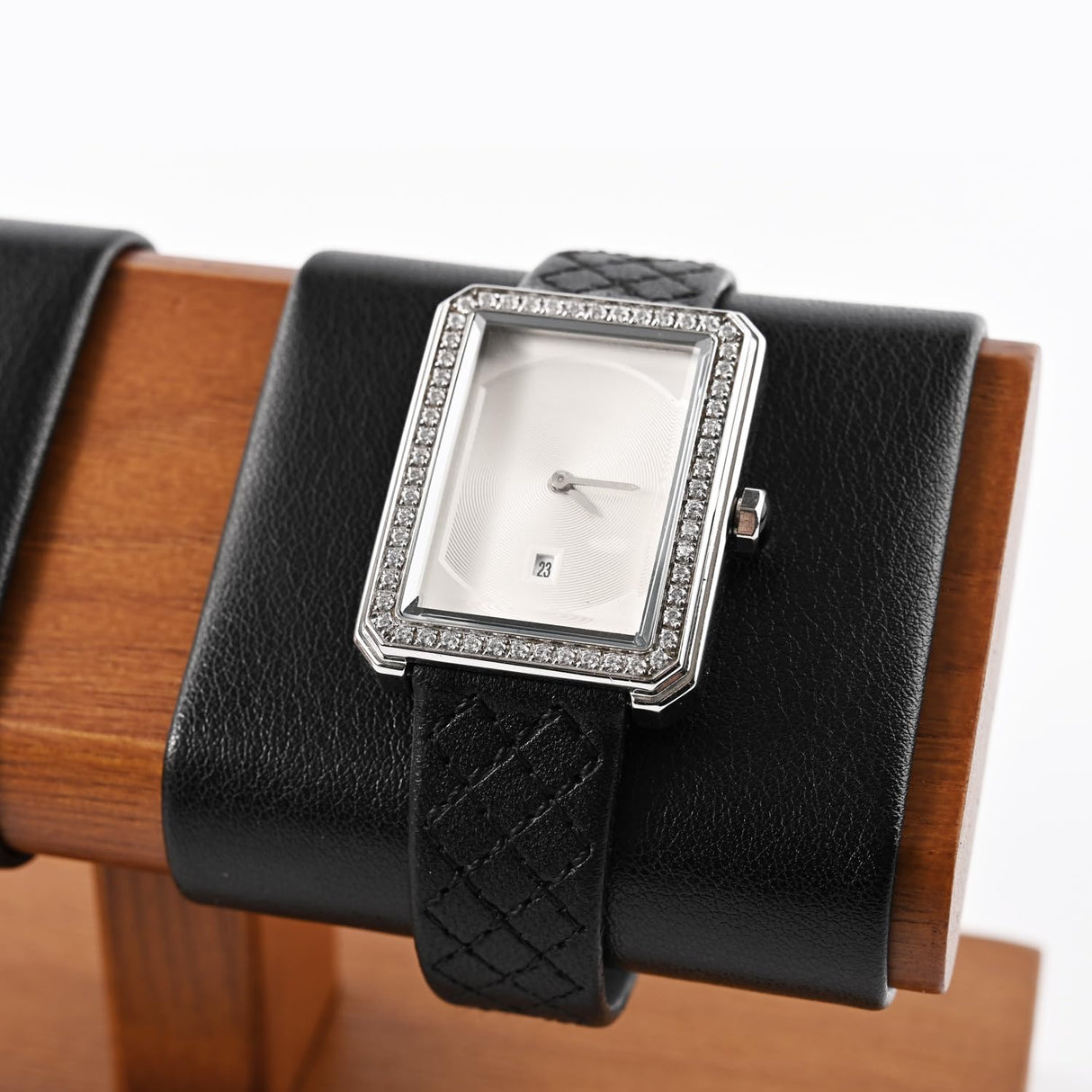 Oirlv Solid Wood Double Watch Display Stand Watch Bracelet Organizer(Black) Oirlv