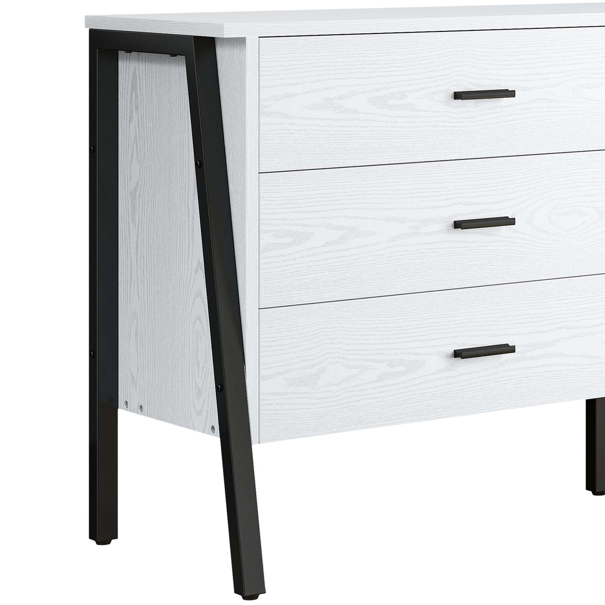 LIKIMIO 6 Drawer Double Dresser for Bedroom, 59" Chest of Drawers, White Dresser, TV Stand Large Storage Organizer Furniture in Living Room,Closet,Hallyway LIKIMIO