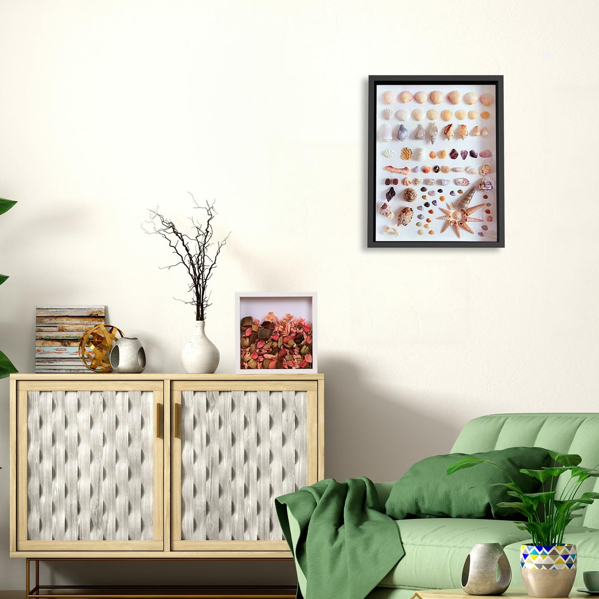 Califortree 8x8 Shadow Box Frame with Soft Linen Back - Push Pins Included, Memory Box Display Case for Flower, Tickets and 3D Items, Black Califortree