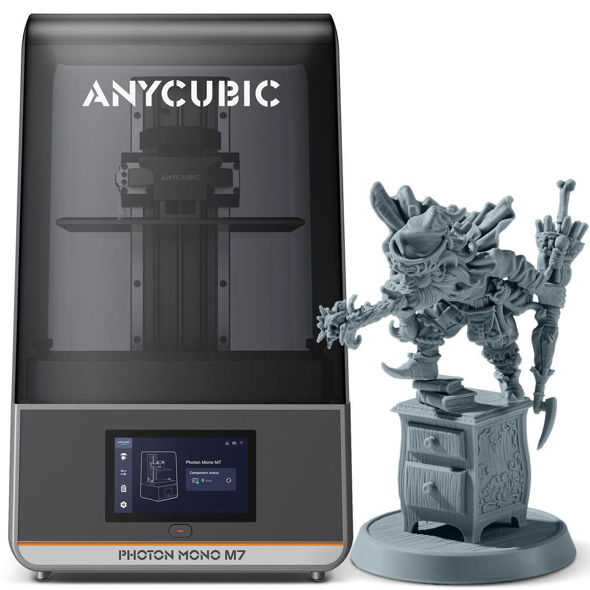 ANYCUBIC Photon Mono M7 Resin 3D Printer, 10.1 inch 14K HD Screen with COB LighTurbo 3.0 System, 150mm/h Fast Printing, Intelligent 3D Resin Printer, Build Volume of 8.77''x4.96''x9.05'' ANYCUBIC