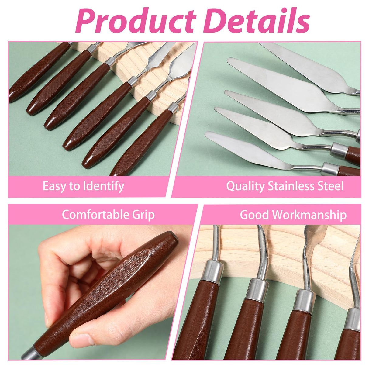 Palette Knife Set, 27Pcs Palette Knives Stainless Steel Art Paint Knife Professional Paint Spatula Painting Knife with Wood Handle for Oil Painting Acrylic Color Mixing and Texturing DIVINA VITAE