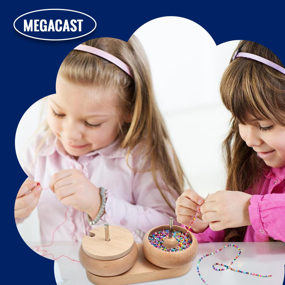 Bead Spinner Making Kit for Jewelry Making, DIY Seed,Clay Beads, Waist Beads, Bracelets with 2 Bowl and 2 Needles MegaCast