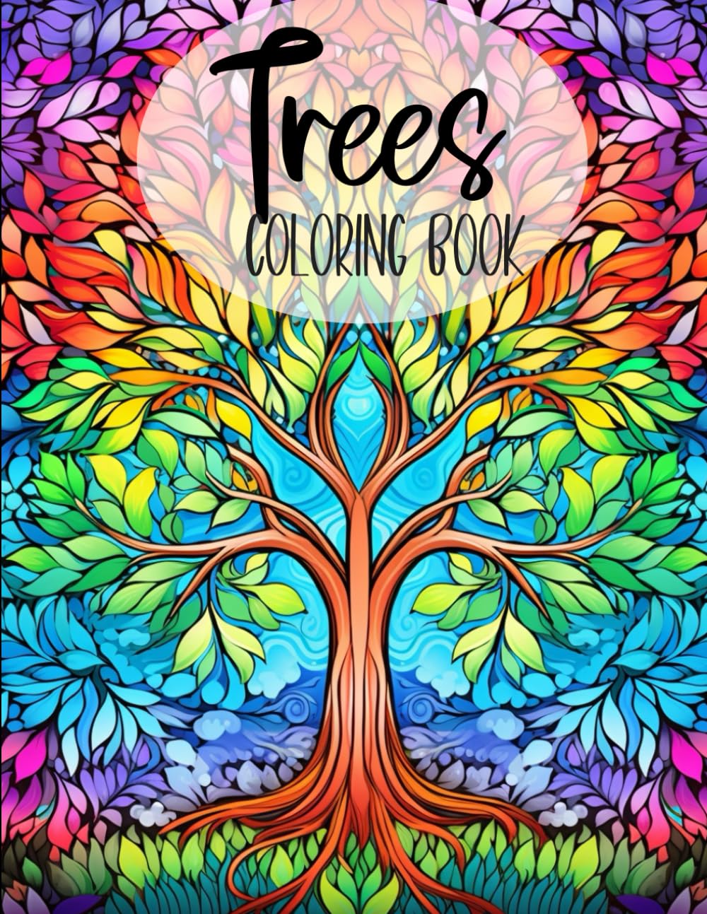 Trees Coloring Book: Beautiful Mandala Tree of Life Design Coloring Pages / Easy and Simple Designs for Stress Relief & Relaxation / 8.5x11 100 pages WoodArtSupply