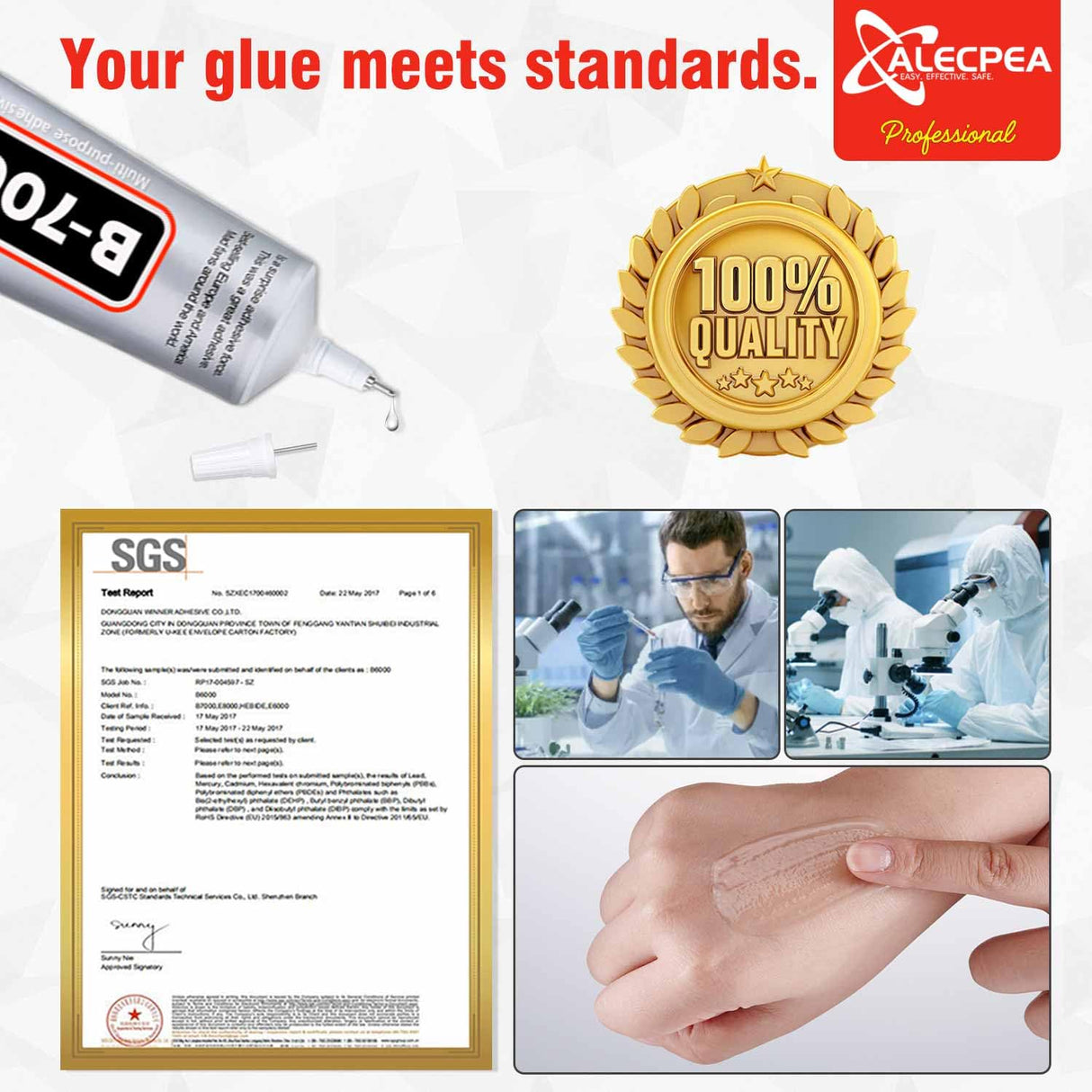 B-7000 Craft Glue for Jewelry Making - 15ml/0.5oz (2 Pack) - Multi-Function B-7000 Super Adhesive Glues Liquid Fusion Glue for Rhinestones Crafts, Clothes Shoes, Fabric, Jewelry Making, Cell Phones ALECPEA