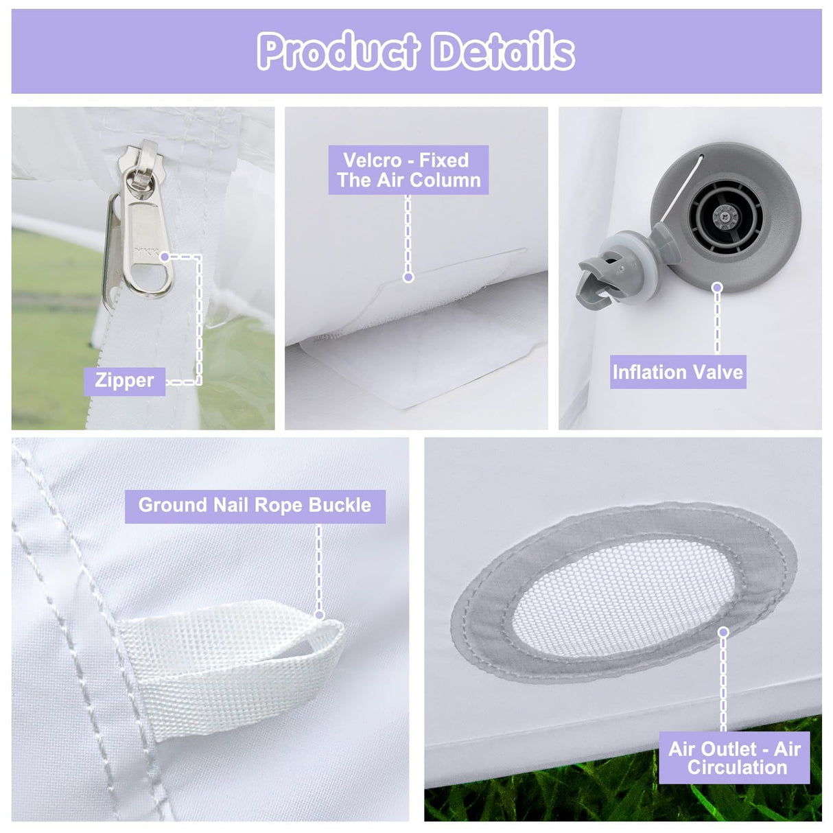 FBSPORT Inflatable Bubble House 10FT, Bubble House Dome Inflatable with 750W Air Blower for Kids and Adults Includes 100 Balloons, TPU Bubble Tent for Indoor and Outdoor Backyard FBSPORT