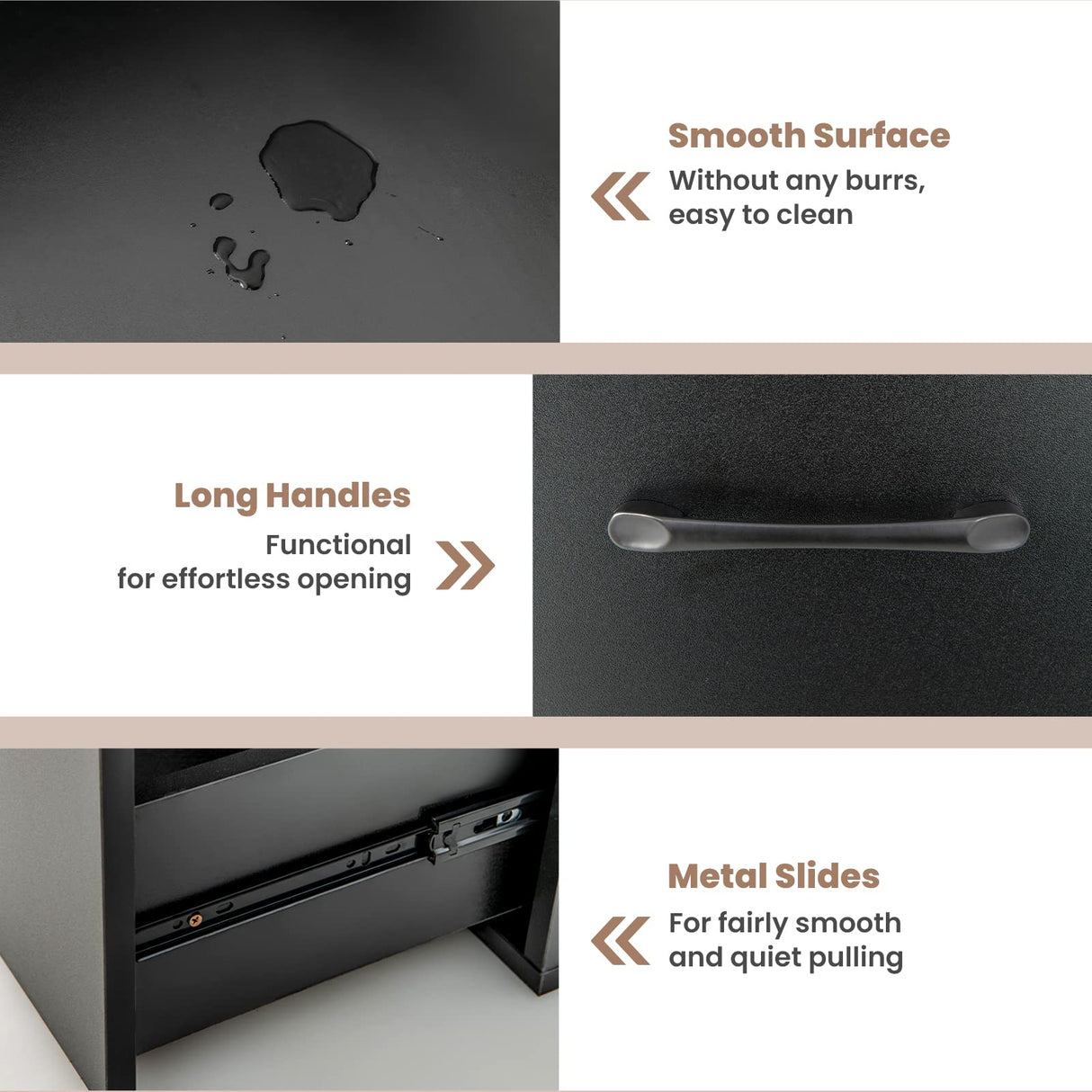 IFANNY 4 Shelf Bookcase with Drawers, Tall Bookshelves and Bookcases, Vertical Bookshelf Tower, Wood Storage Shelves, Modern Book Shelf for Bedroom, Living Room, Home Office (Black) IFANNY