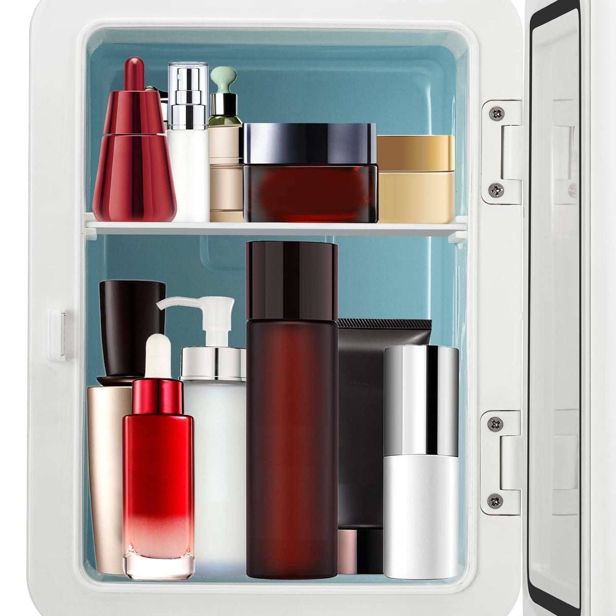 Frigidaire Mini Portable Compact Personal Fridge Cooler, 4 Liter Capacity Chills Six 12 oz Cans, 100% Freon-Free & Eco Friendly, Includes Plugs for Home Outlet & 12V Car Charger - White Frigidaire