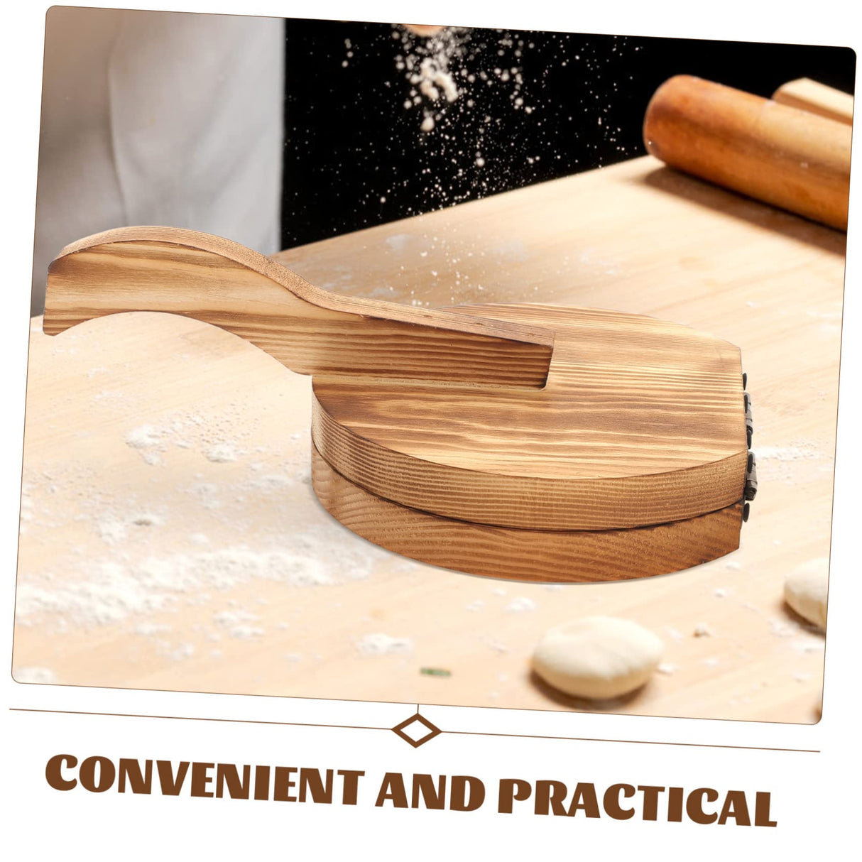 Dough Presser Dumpling Wrapper Mold Wood Wooden Wooden Taco Press KICHOUSE